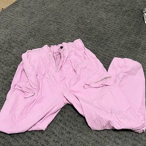 Pink cargo pants